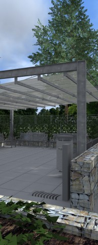 Architektonická studie na úpravu zahrady u pavilonu 3 Psychiatrické nemocnice v Jihlavě